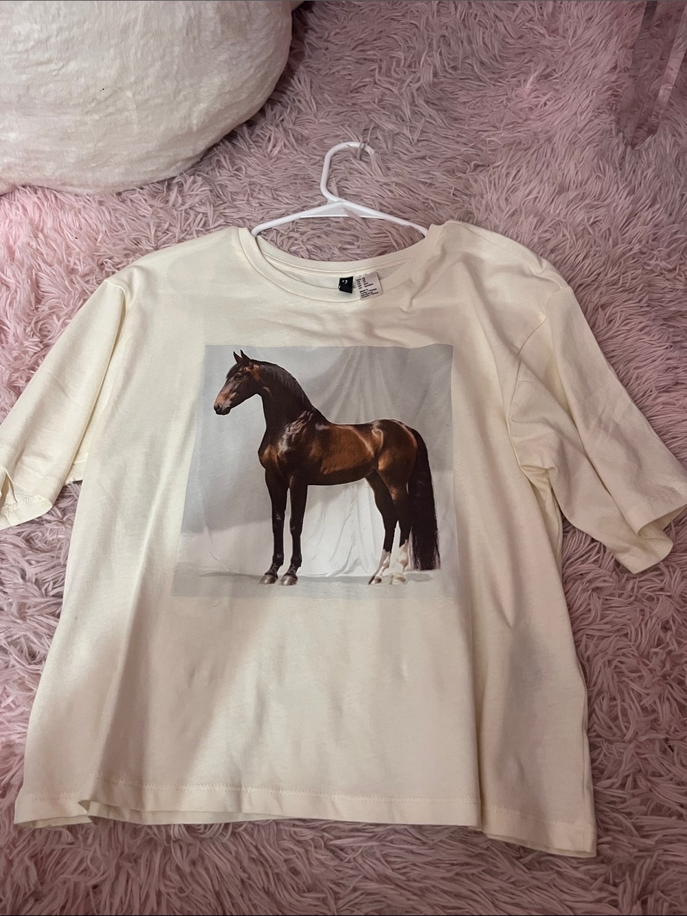 Cream Horse Graphic Tee